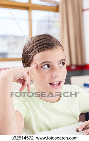 girl thinking View Large Photo Image Stock Image - girl thinking. Fotosearch