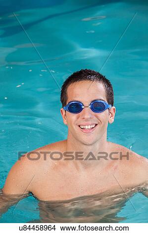 Happpy man with goggles View Large Photo Image Picture - Happpy man with goggles. Fotosearch