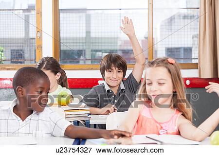 Stock Photo - kids in the classroom. Fotosearch