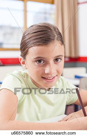 little girl studying View Large Photo Image Stock Image - little girl studying. Fotosearch