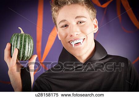 Stock Photography - Man dressed for halloween. Fotosearch