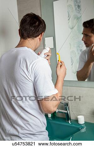 man shaving View Large Photo Image Stock Image - man shaving. Fotosearch