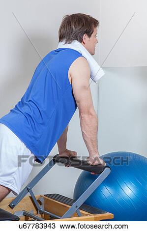 Stock Image - Man training. Fotosearch