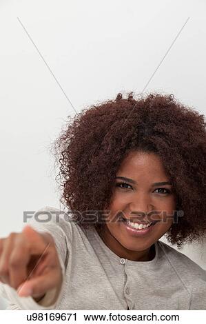 Stock Image - portrait of a beautiful black woman. Fotosearch
