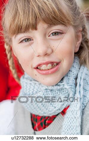 Stock Photo - Portrait of a girl. Fotosearch