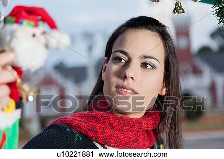 Stock Image - portrait of a young woman. Fotosearch