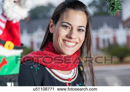 Stock Image - portrait of a young woman. Fotosearch