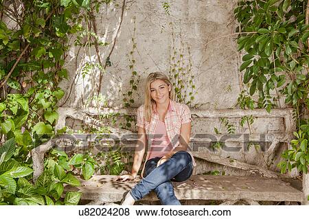 Pretty woman smiling View Large Photo Image Stock Photo - Pretty woman smiling. Fotosearch