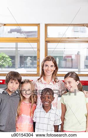 Picture - Primary classroom. Fotosearch