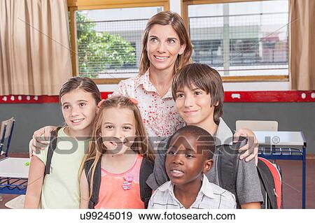 Stock Photo - Primary classroom. Fotosearch
