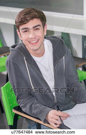Picture - teenager studying. Fotosearch