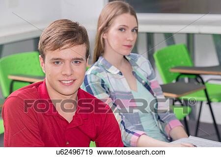 Teenagers in school View Large Photo Image Stock Photo - Teenagers in school. Fotosearch