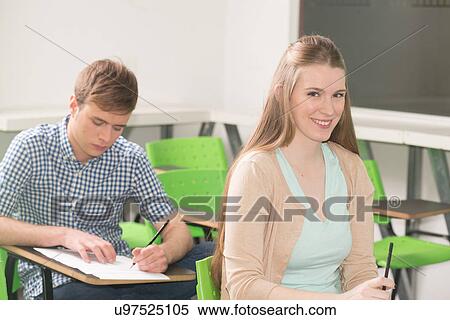 Stock Photography - Teenagers in school. Fotosearch