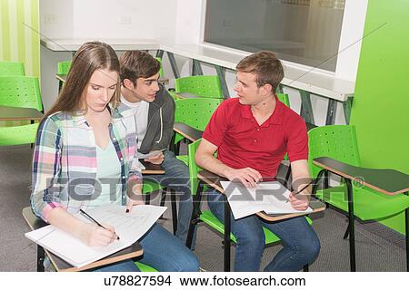 Picture - Teenagers studying. Fotosearch