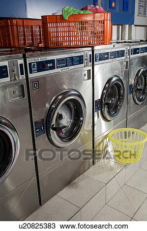 Stock Image - The laundry with baskets. Fotosearch