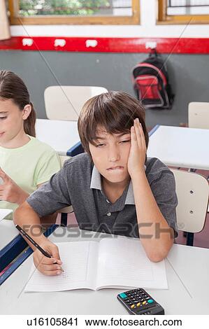 upset boy learning View Large Photo Image Stock Image - upset boy learning. Fotosearch