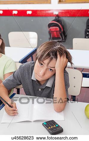 upset girl writing View Large Photo Image Stock Image - upset girl writing. Fotosearch