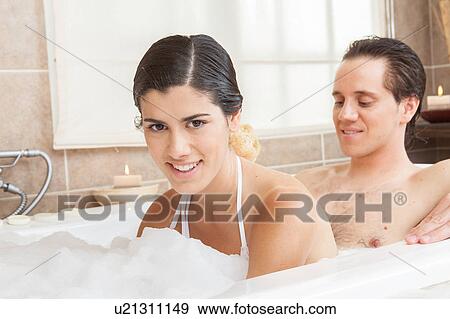 Woman enjoying bath View Large Photo Image Stock Photo - Woman enjoying bath. Fotosearch