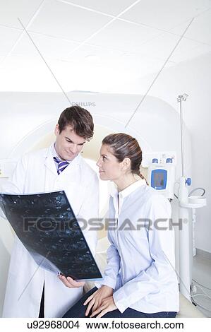 Picture - Woman get a tomography. Fotosearch