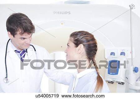 Woman get a tomography View Large Photo Image Stock Photo - Woman get a tomography. Fotosearch