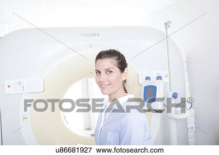 Woman get a tomography View Large Photo Image Stock Photo - Woman get a tomography. Fotosearch