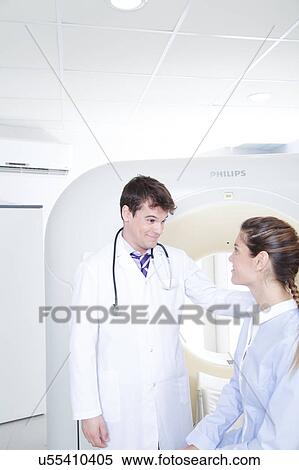 Stock Photography - Woman get a tomography. Fotosearch