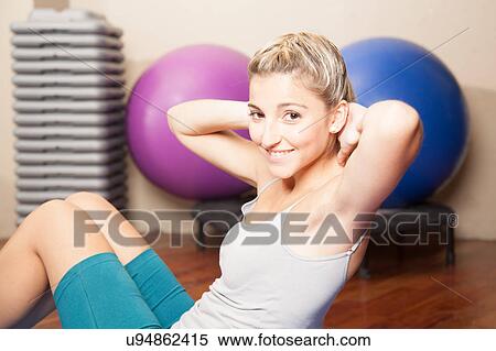 Stock Photography - Woman making yoga. Fotosearch