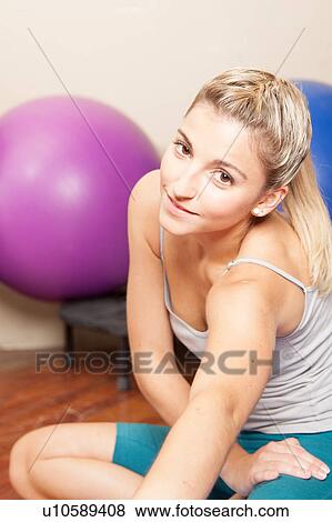 Stock Photo - Woman smiling . Fotosearch