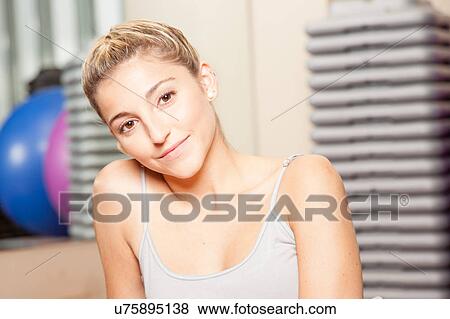 Stock Photo - Woman smiling . Fotosearch