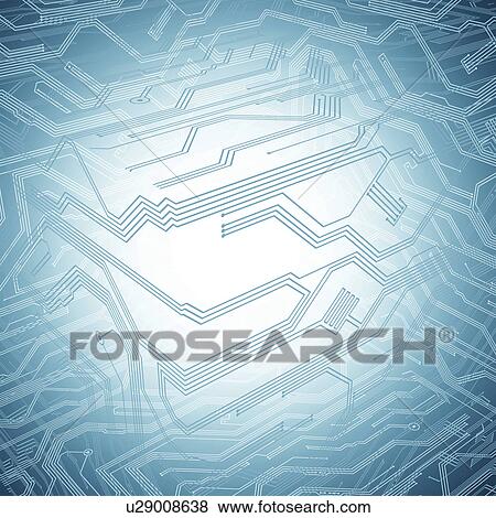 "Electronic circuit, computer illustration. " View Large Illustration Stock Illustration - "Electronic circuit, computer illustration. ". Fotosearch