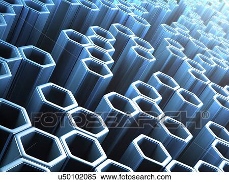 "Hexagonal shapes, computer illustration. " View Large Illustration Stock Illustration - "Hexagonal shapes, computer illustration. ". Fotosearch