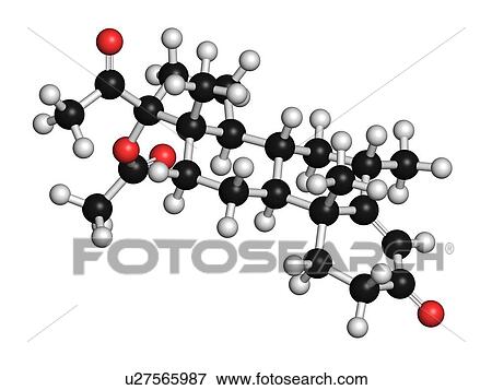Stock Illustration - "Medroxyprogesterone acetate (MPA) progestin hormone drug. Used as contraceptive, in hormone replacement therapy and in the treatment of endometriosis. ". Fotosearch
