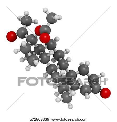 Stock Illustration - "Medroxyprogesterone acetate (MPA) progestin hormone drug. Used as contraceptive, in hormone replacement therapy and in the treatment of endometriosis. ". Fotosearch