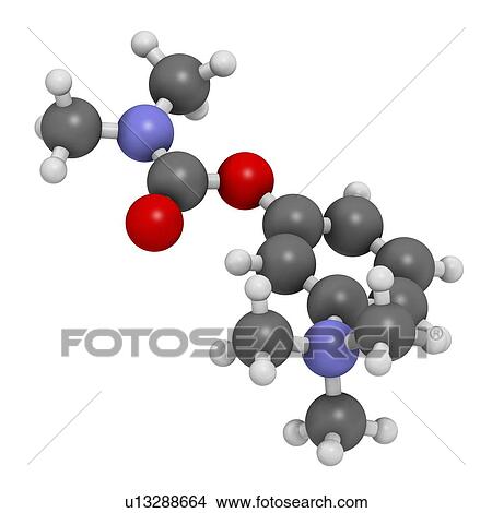 "Neostigmine drug molecule. Atoms are represented as spheres with conventional colour coding: hydrogen (white), carbon (grey), oxygen (red), nitrogen (blue). " View Large Illustration Stock Illustration - "Neostigmine drug molecule. Atoms are represented as spheres with conventional colour coding: hydrogen (white), carbon (grey), oxygen (red), nitrogen (blue). ". Fotosearch