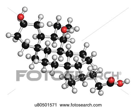 "Obeticholic acid liver disease drug molecule. Agonist of farnesoid x receptor (FXR). Atoms are represented as spheres with conventional colour coding: hydrogen (white), carbon (black), oxygen (red). " View Large Illustration Clip Art - "Obeticholic acid liver disease drug molecule. Agonist of farnesoid x receptor (FXR). Atoms are represented as spheres with conventional colour coding: hydrogen (white), carbon (black), oxygen (red). ". Fotosearch