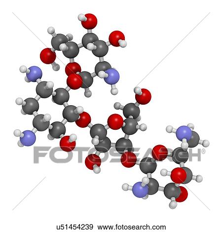 "Paromomycin aminoglycoside antibiotic drug molecule. Atoms are represented as spheres with conventional colour coding: hydrogen (white), carbon (grey), oxygen (red), nitrogen (blue). " View Large Illustration Stock Illustration - "Paromomycin aminoglycoside antibiotic drug molecule. Atoms are represented as spheres with conventional colour coding: hydrogen (white), carbon (grey), oxygen (red), nitrogen (blue). ". Fotosearch