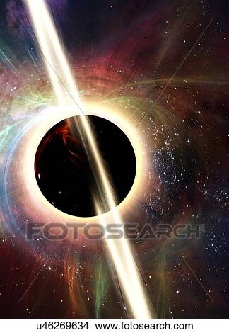 Stock Illustration - "Planet in outer space with a bright aurora around it, computer illustration. ". Fotosearch
