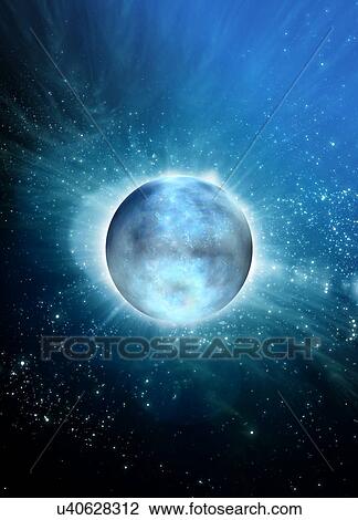 Drawing - "Planet in space, computer illustration. ". Fotosearch