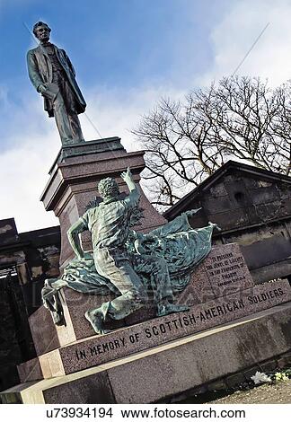 Stock Illustration - "Scottish American Soldiers Monument, Old Calton Burial Ground, Edinburgh, Scotland. ". Fotosearch