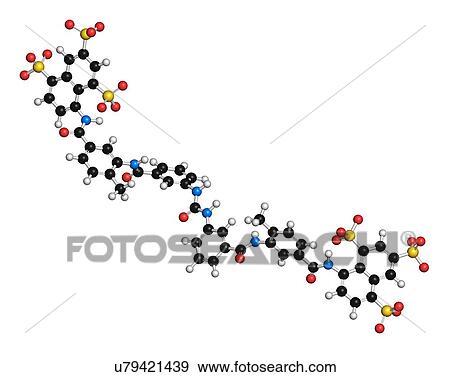 "Suramin sleeping sickness drug molecule. Atoms are represented as spheres with conventional colour coding: hydrogen (white), carbon (black), oxygen (red), nitrogen (blue), sulfur (yellow). " View Large Illustration Stock Illustration - "Suramin sleeping sickness drug molecule. Atoms are represented as spheres with conventional colour coding: hydrogen (white), carbon (black), oxygen (red), nitrogen (blue), sulfur (yellow). ". Fotosearch
