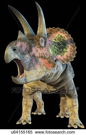 Stock Illustration - "Triceratops dinosaur, computer illustration. ". Fotosearch