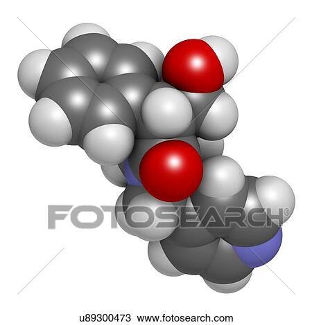 "Tropicamide mydriatic eye drug molecule. Atoms are represented as spheres with conventional colour coding: hydrogen (white), carbon (grey), oxygen (red), nitrogen (blue). " View Large Illustration Drawing - "Tropicamide mydriatic eye drug molecule. Atoms are represented as spheres with conventional colour coding: hydrogen (white), carbon (grey), oxygen (red), nitrogen (blue). ". Fotosearch