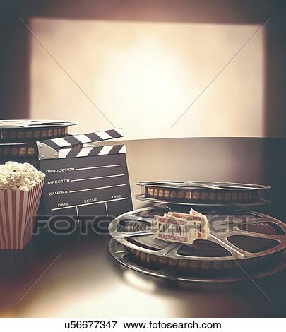 Stock Illustration - "Vintage cinema studio shot, computer illustration. ". Fotosearch