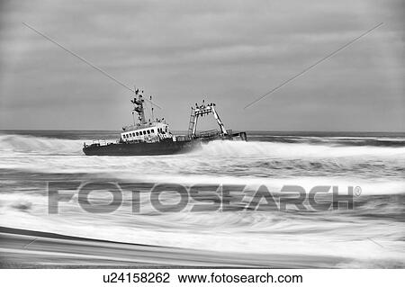 Boat skeleton on Skeleton Coast View Large Photo Image Stock Image - Boat skeleton on Skeleton Coast. Fotosearch