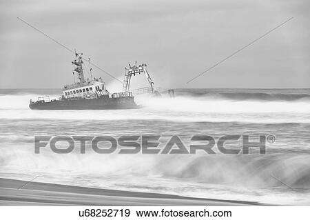 Boat skeleton on Skeleton Coast View Large Photo Image Stock Photo - Boat skeleton on Skeleton Coast. Fotosearch