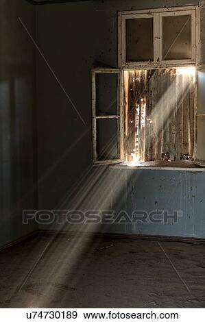 Stock Photo - Kolmanskop sunbeams. Fotosearch