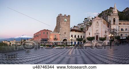 Picture - Sicily in springtime: Easter Culture, beaches, snow covered mountains, central landscapes, architecture shaped by the centuries, Italy. Fotosearch