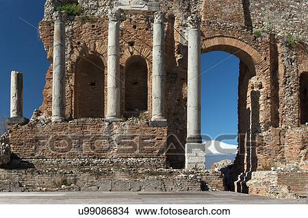Picture - Sicily in springtime: Easter Culture, beaches, snow covered mountains, central landscapes, architecture shaped by the centuries, Italy. Fotosearch