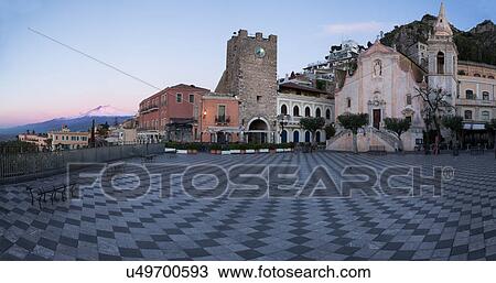Stock Image - Sicily in springtime: Easter Culture, beaches, snow covered mountains, central landscapes, architecture shaped by the centuries, Italy. Fotosearch