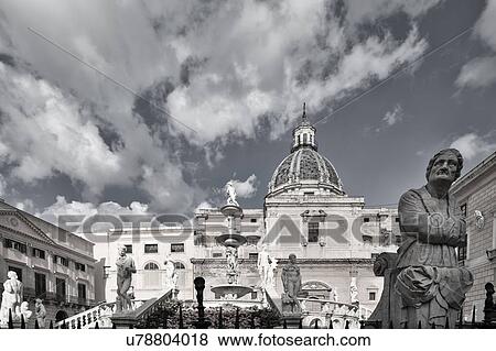 Stock Photo - Sicily in springtime: Easter Culture, beaches, snow covered mountains, central landscapes, architecture shaped by the centuries, Italy. Fotosearch
